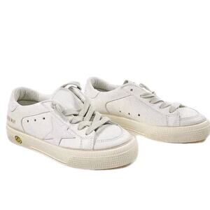 Golden Goose Kids Unisex May Leather Low-Top Star Sneakers Shoes EU29
